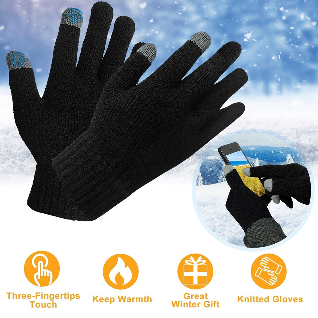Touchscreen Winter Gloves – Warm Knit Texting Gloves