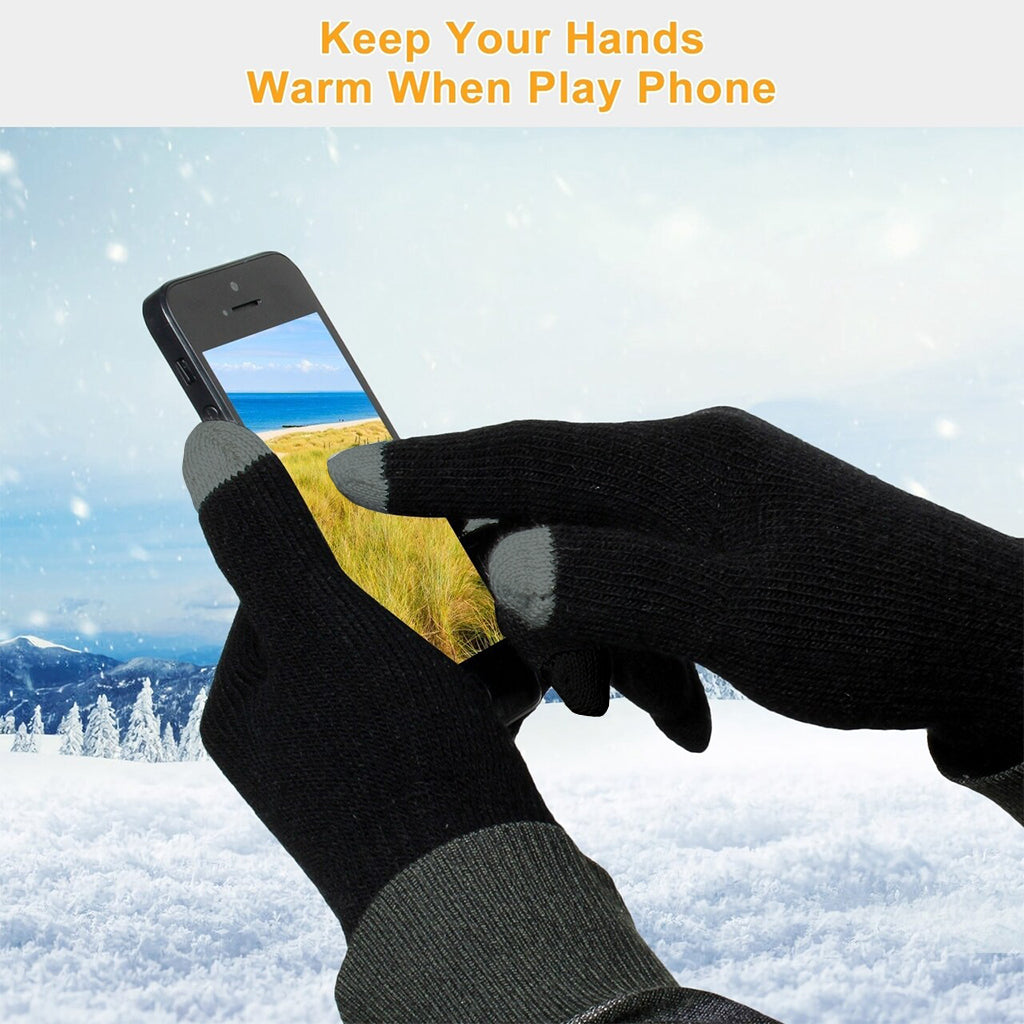 Touchscreen Winter Gloves – Warm Knit Texting Gloves