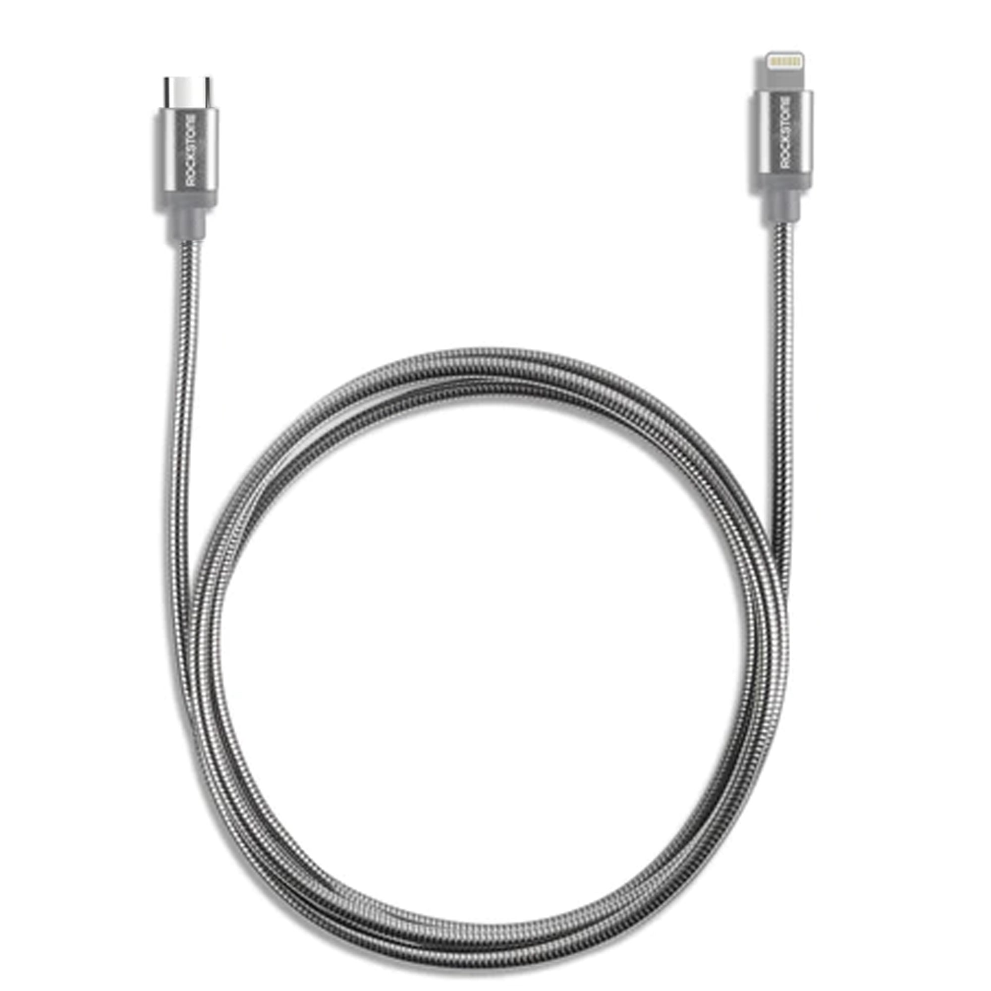 Pet Proof Metal Braided Lightning to Type C Cable - 2 Meter