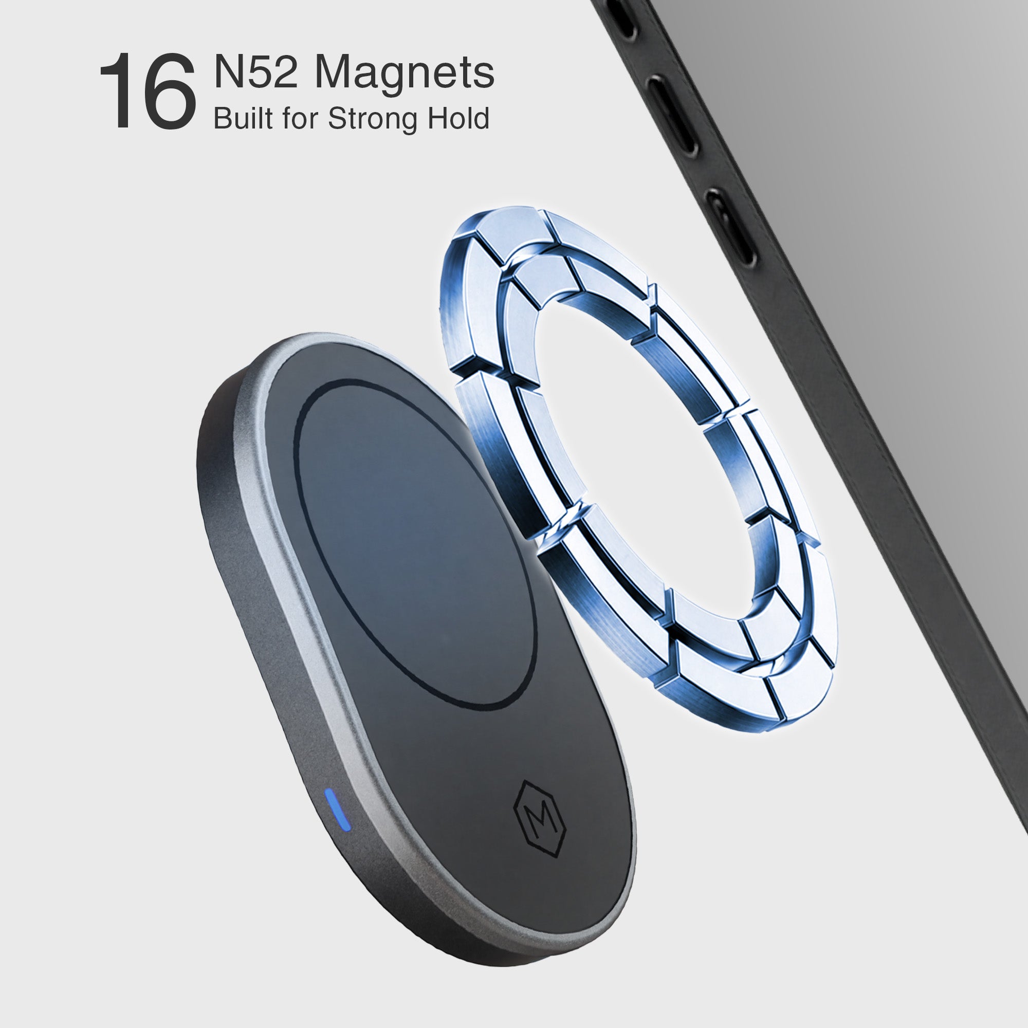 MagSafe Wireless Charger AMPS Plate Phone Mount