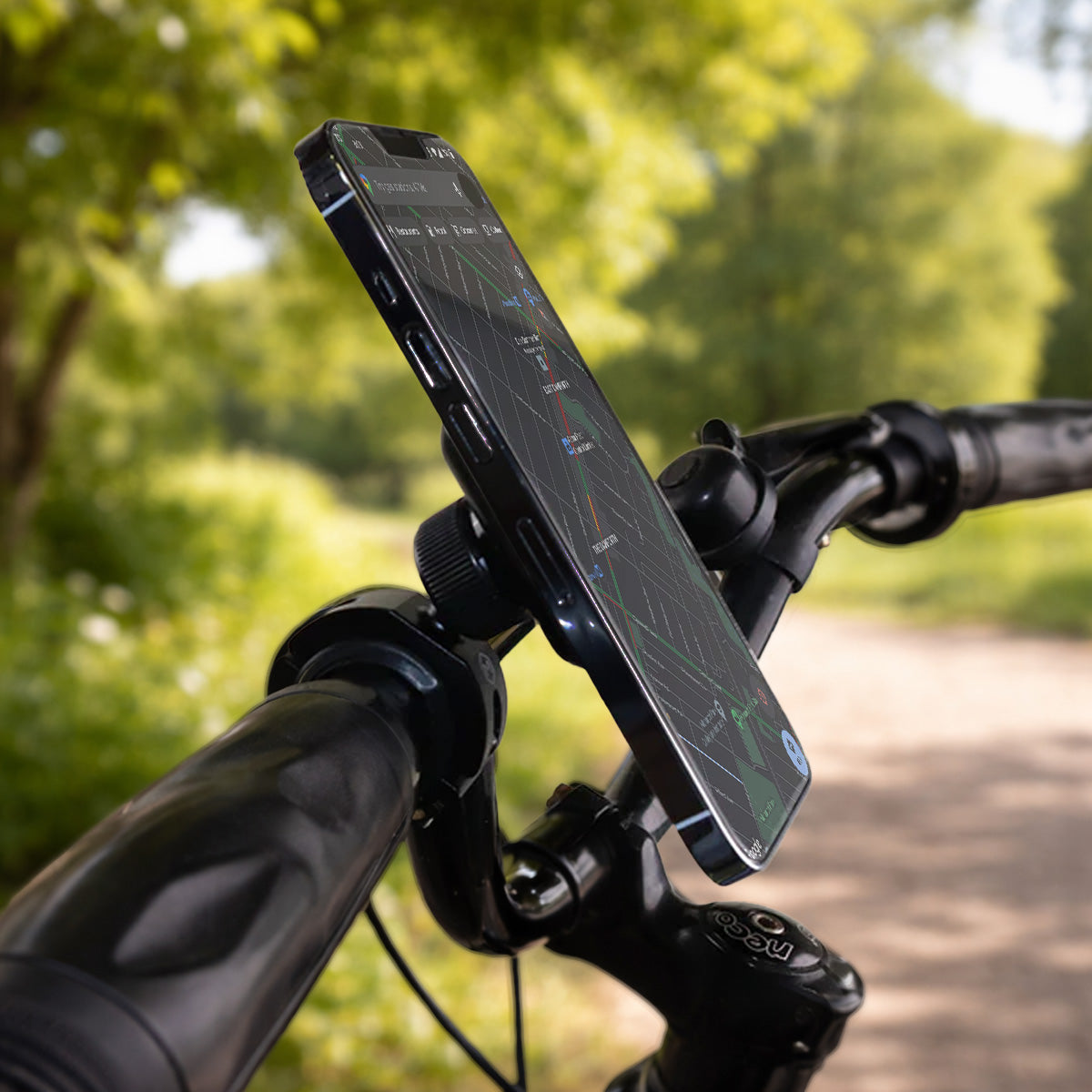One Touch Handlebar Bike Phone Mount for iPhone & Android