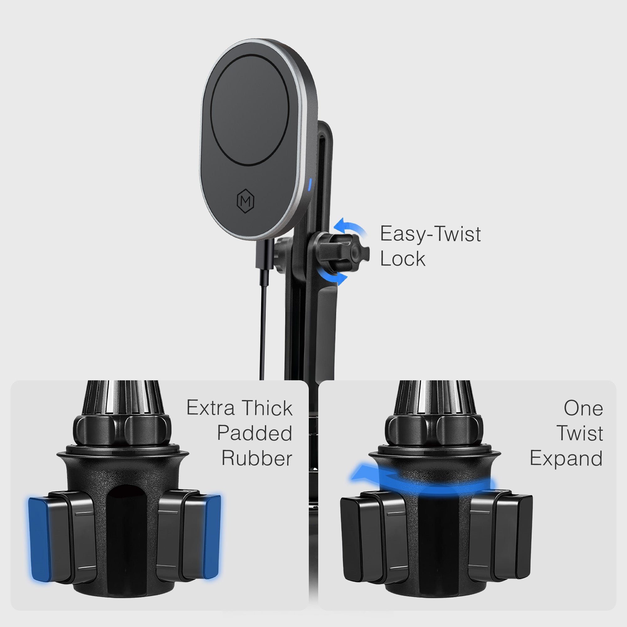 MagSafe Wireless Charger Cup Holder Phone Mount