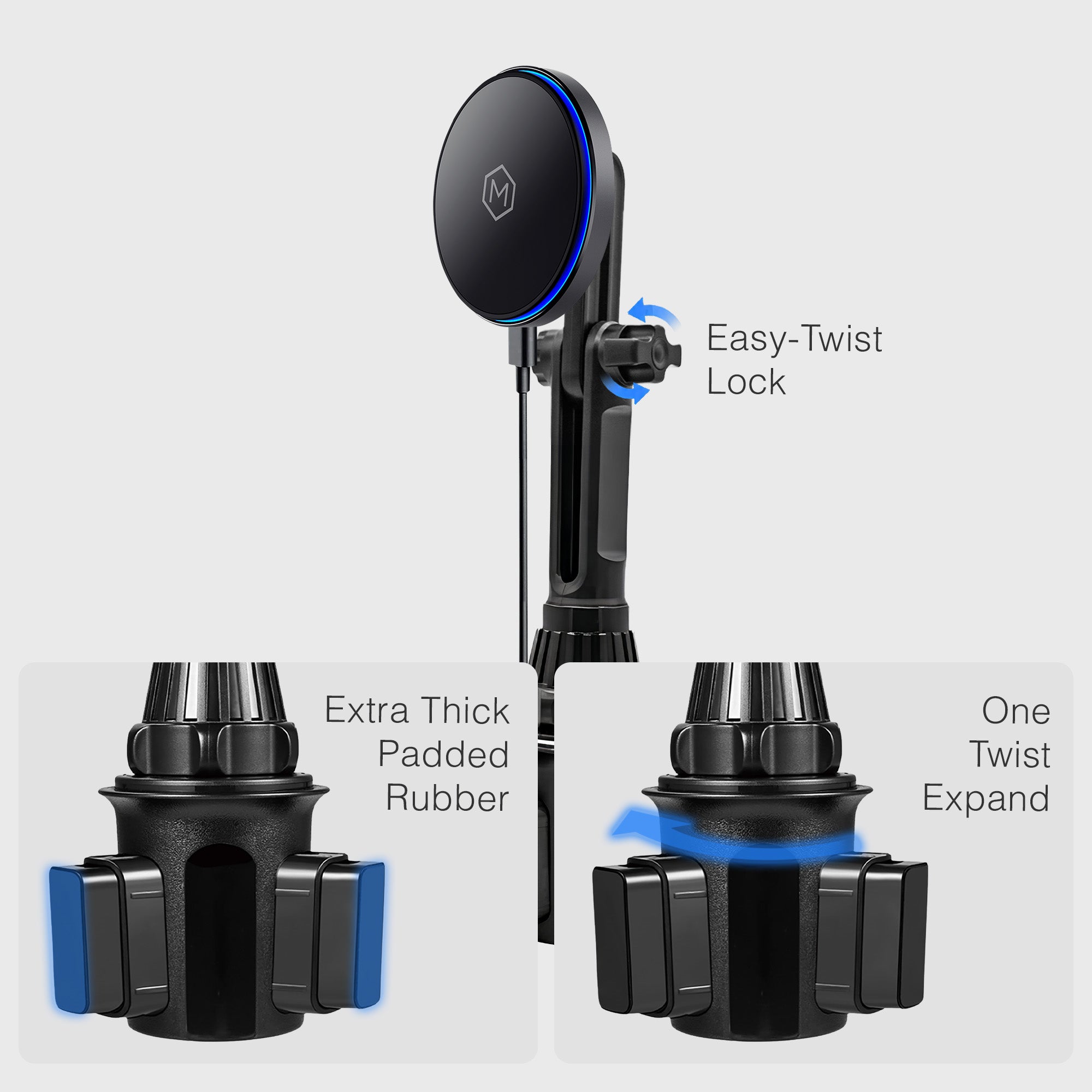 Mag Switch Qi2 Wireless Cup Holder Phone Mount