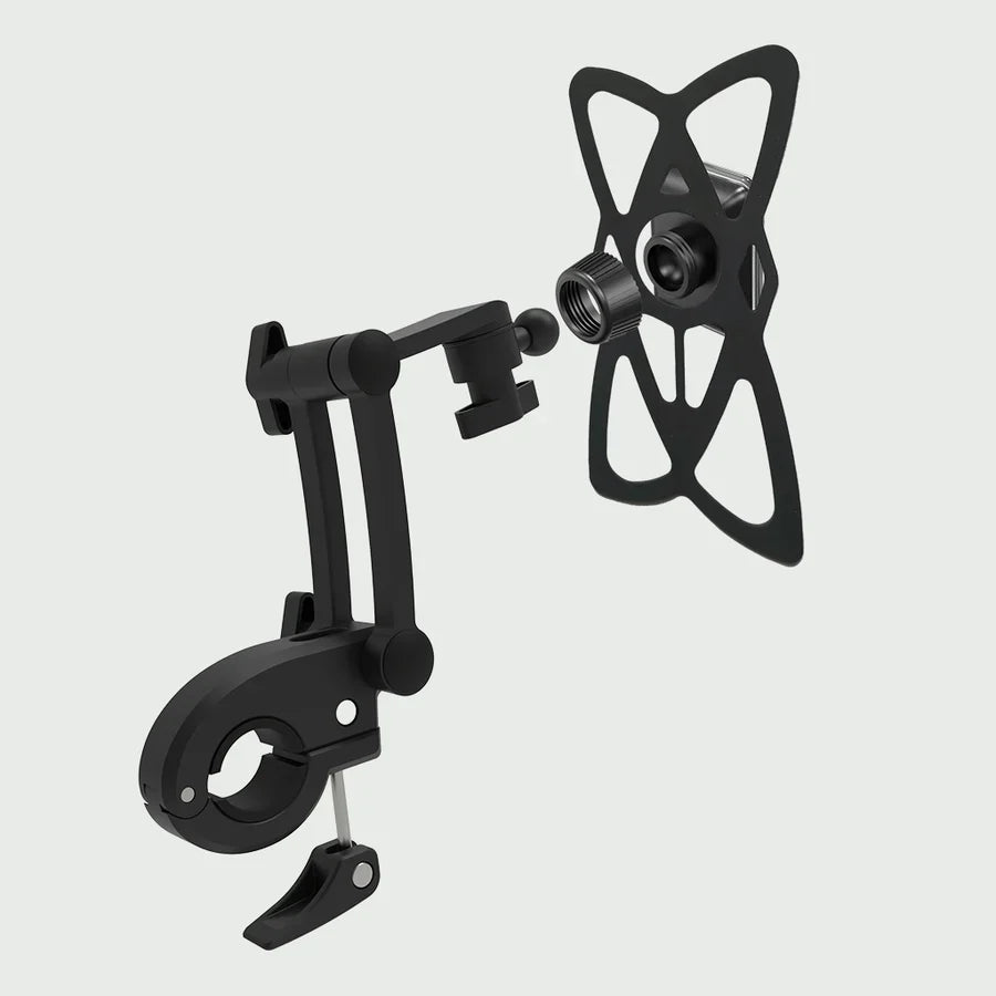 Magnetic Fitness Phone Mount – 360° Adjustable Clamp for Treadmill Bike Gym Racks