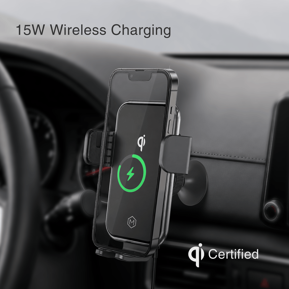 Auto Grip Wireless Charger Dash Phone Mount