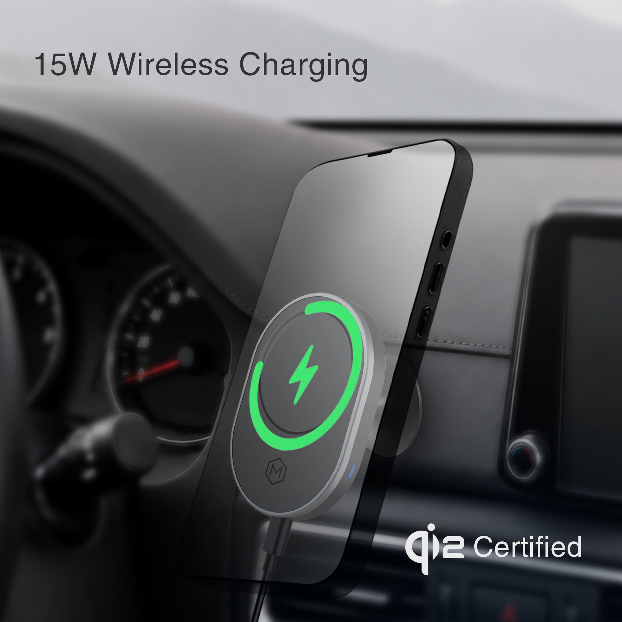 MagSafe Wireless Charger Dash Phone Mount