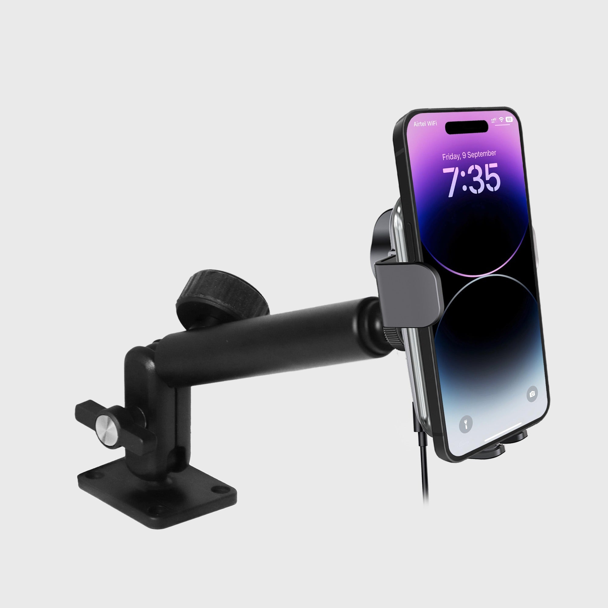 Heavy Duty Rugged 15W Auto Grip Wireless Car Charger