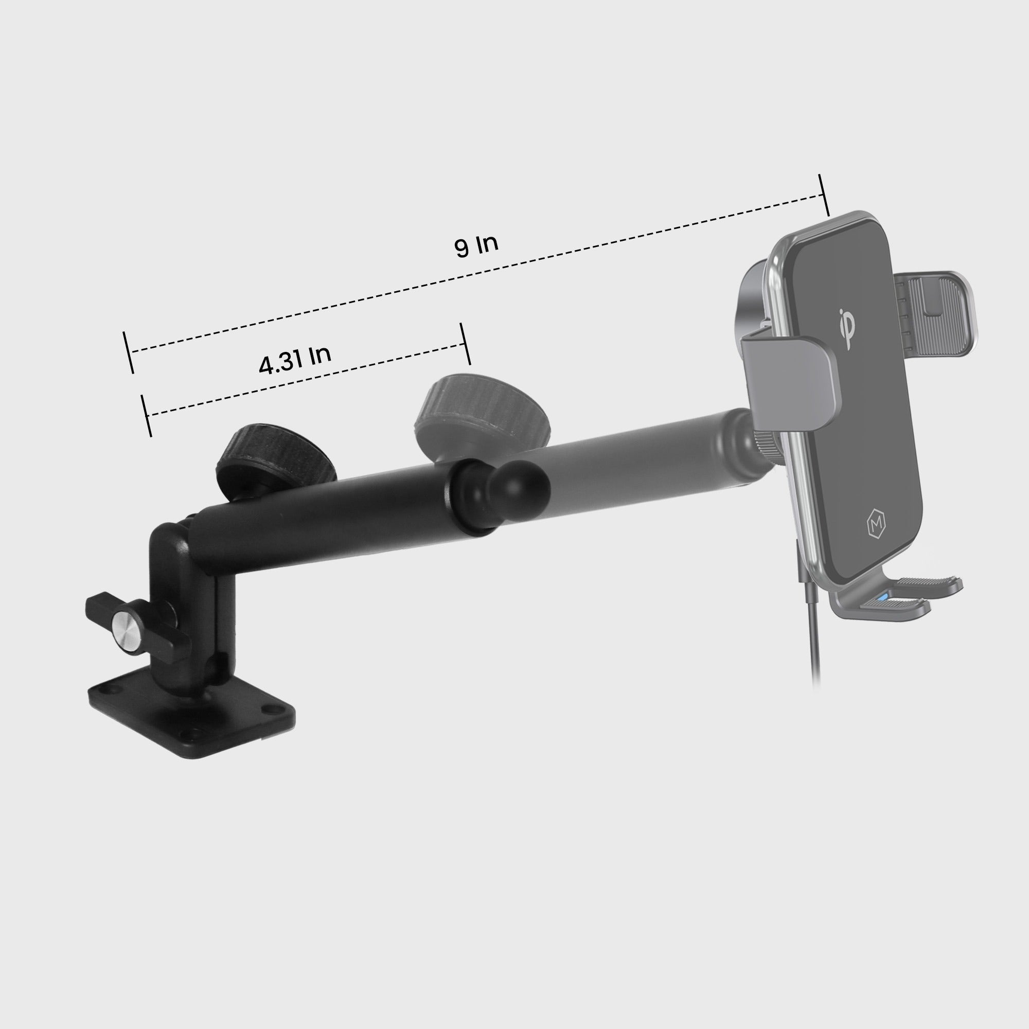 Heavy Duty Rugged 15W Auto Grip Wireless Car Charger