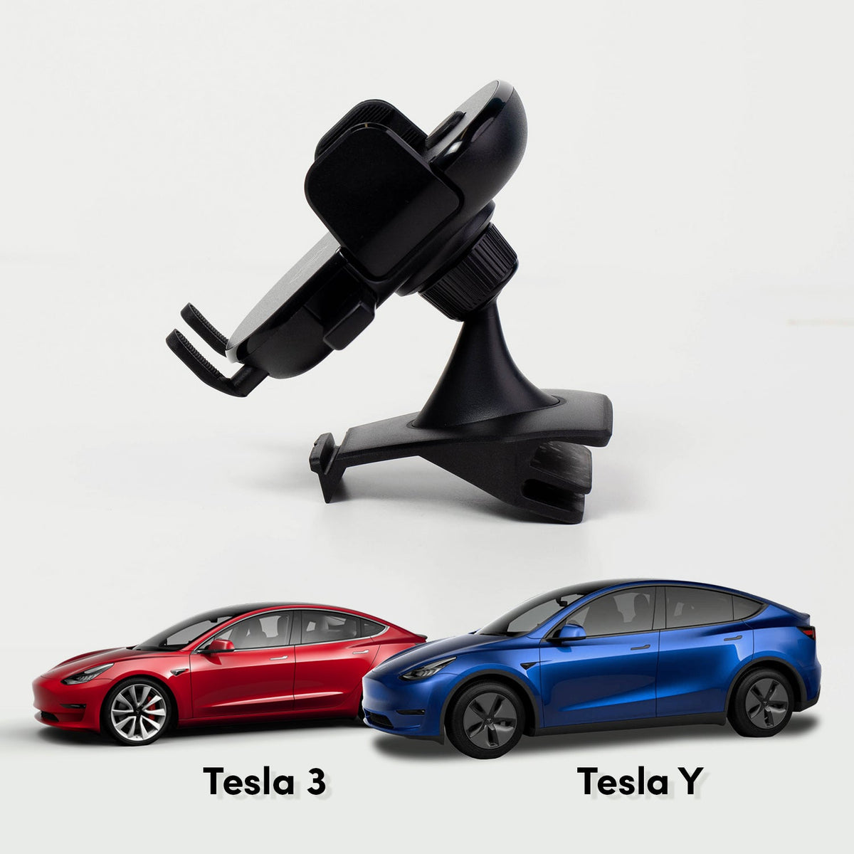 Tesla Phone Mount for Model 3 & Y – Grip Cradle Holder 360° Rotation No Adhesives