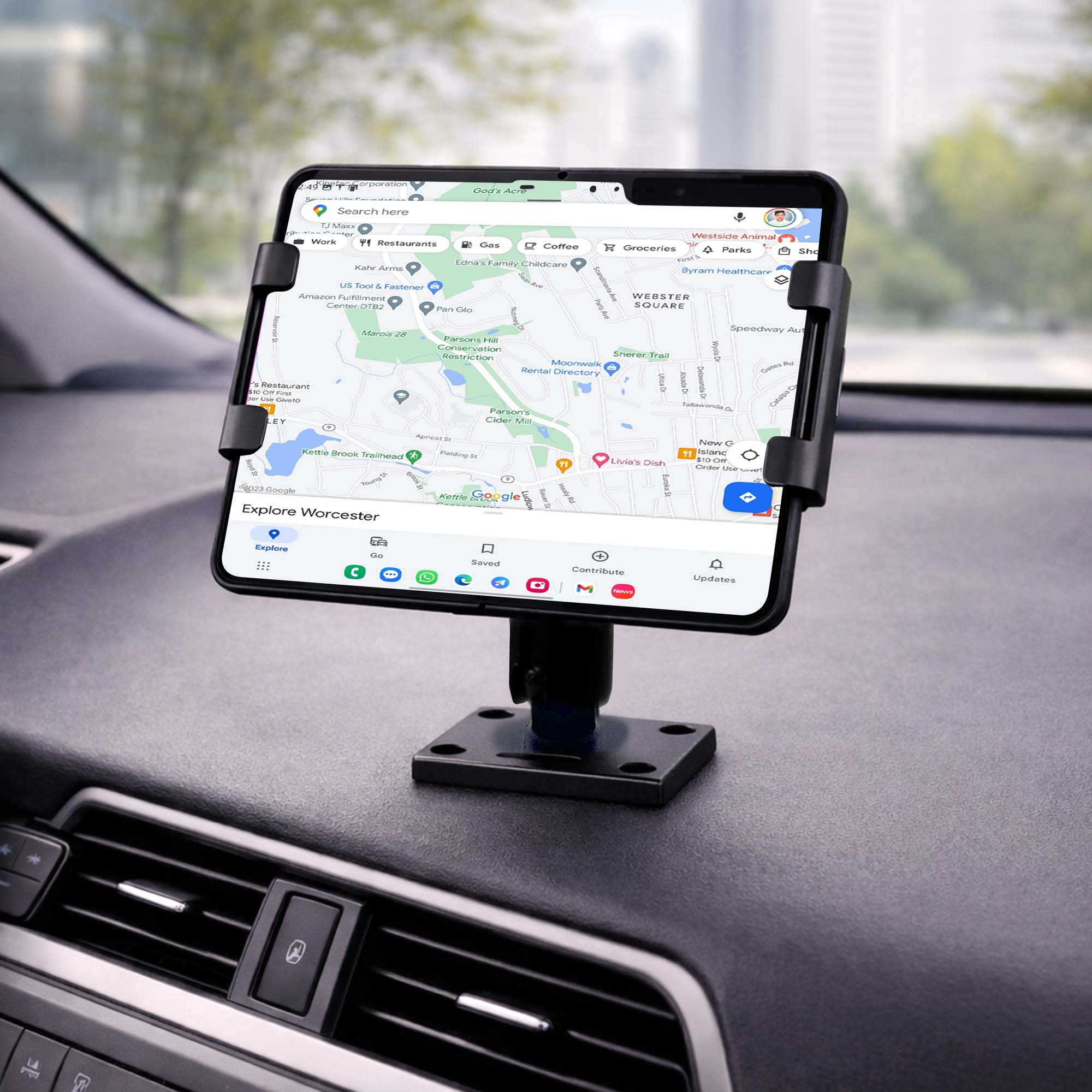 AMPS Drill Base Mount for Samsung Galaxy Z Fold – Industrial Car Holder
