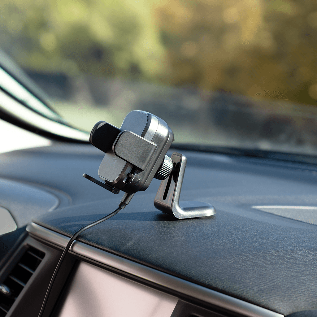 Mini Grip Fast Wireless Car Charger Dash & Vent Phone Mount