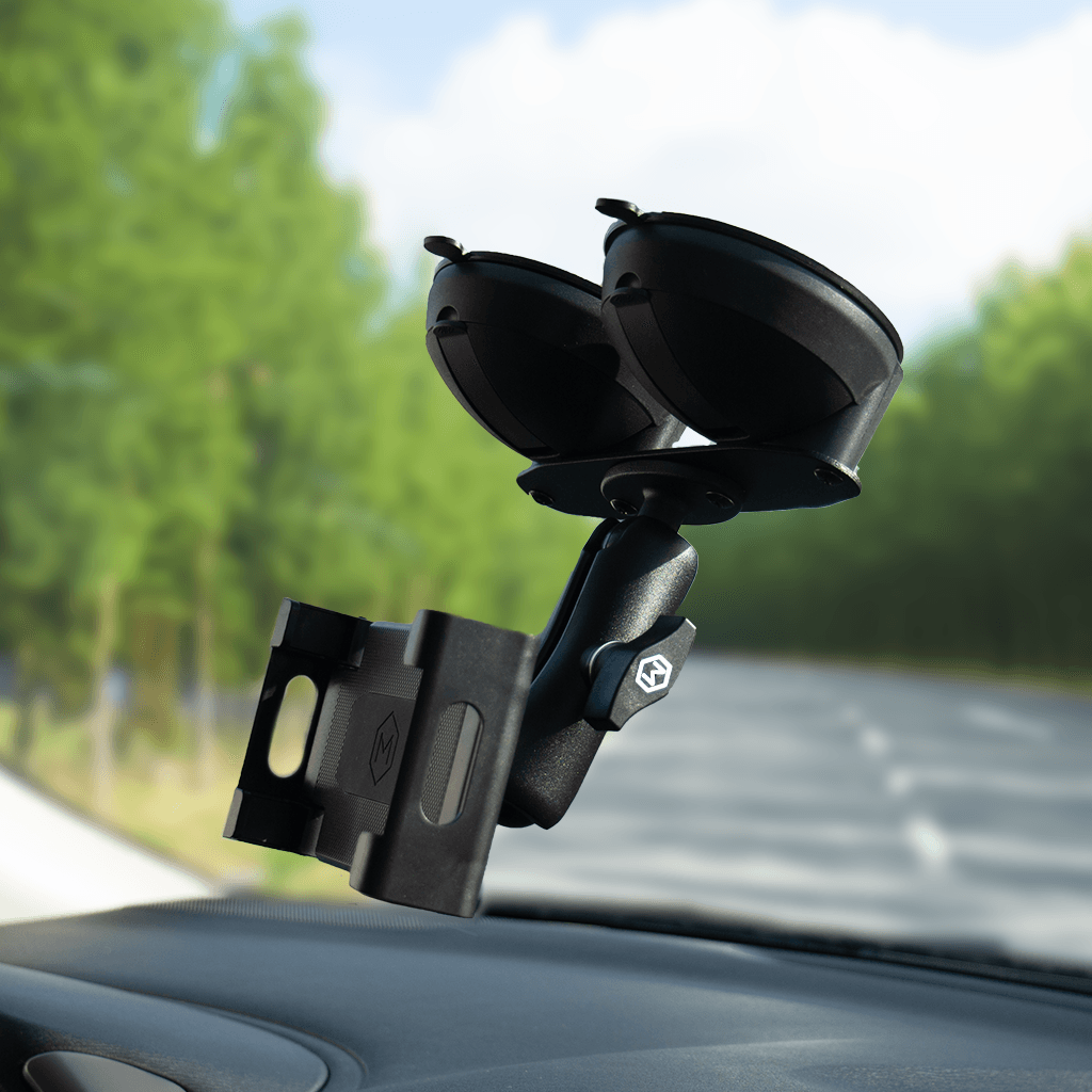 Dual Suction Cup iPad Holder – Heavy Duty Tablet Mount for Car Desk