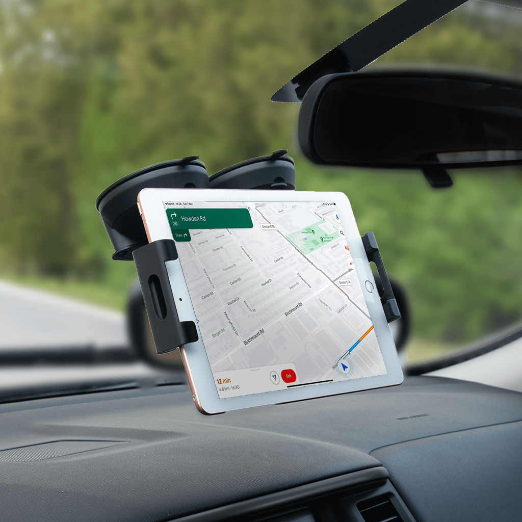Quick Lock Dual Suction Cup Tablet Holder – Industrial iPad Mount