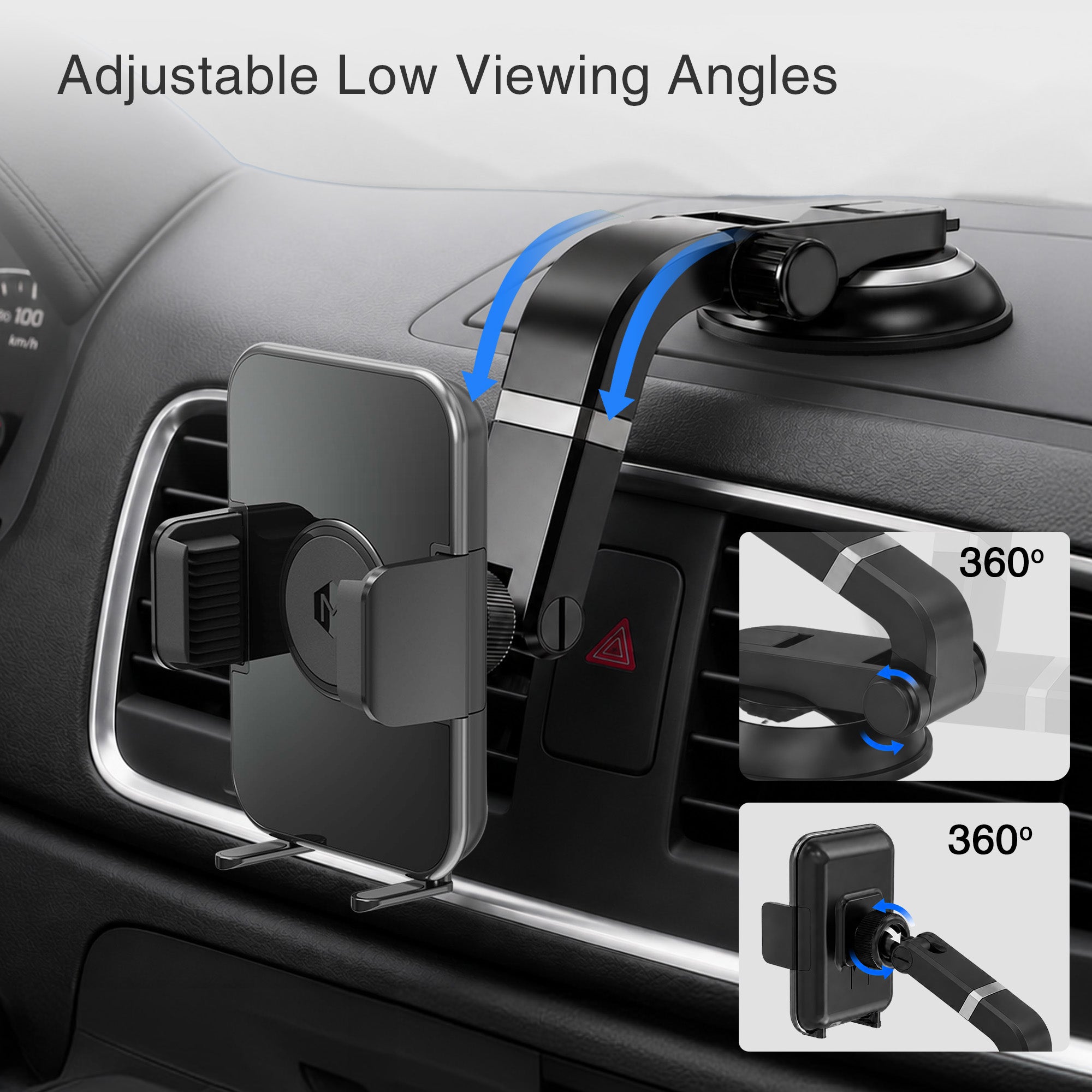 One-Touch Cradle Suction Cup Phone Mount