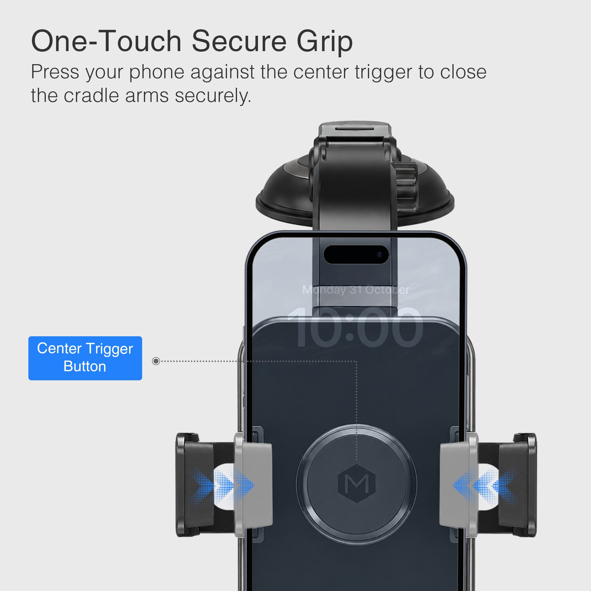 One-Touch Cradle Suction Cup Phone Mount