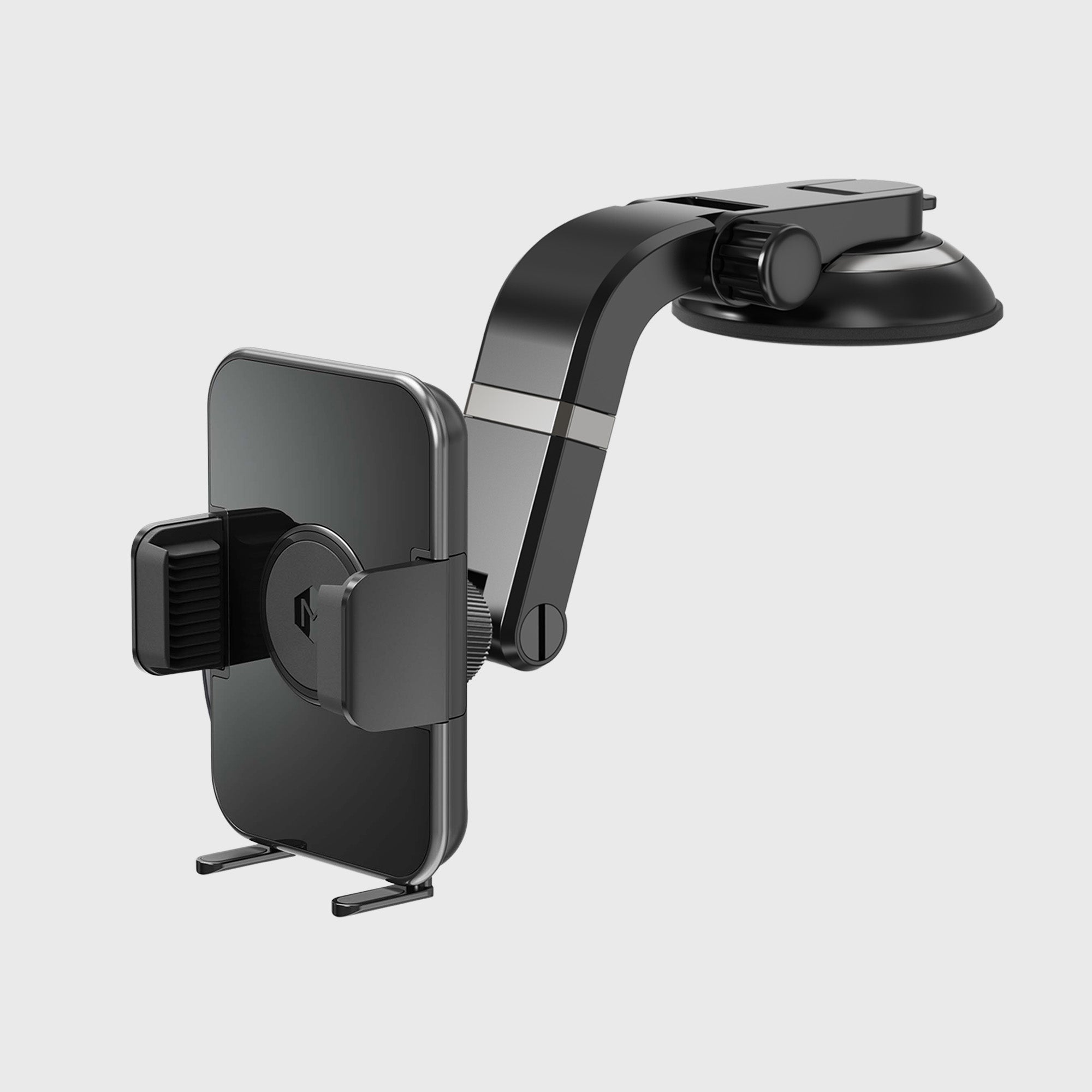 One-Touch Cradle Phone Mount With Multi-Angle Adjustable Suction Cup for iPhone and Android