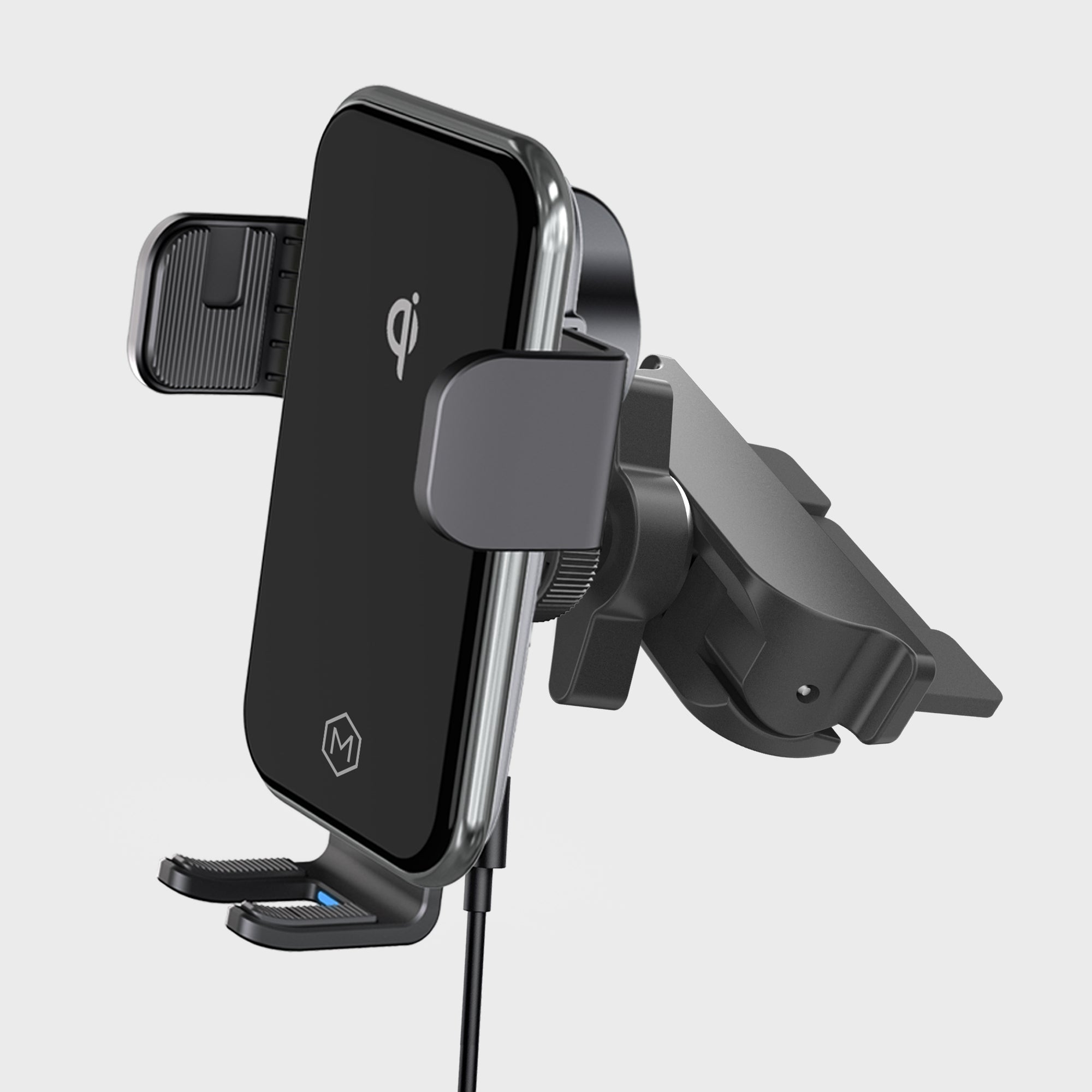 Auto Grip CD Slot Wireless Car Charger Qi-Certified Auto-Clamp Phone Mount for iPhone and Android
