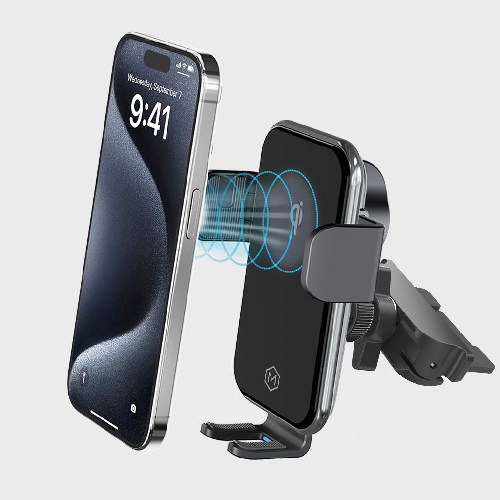 Auto Grip Fast Wireless Car Charger CD Slot Mount - Qi-Certified