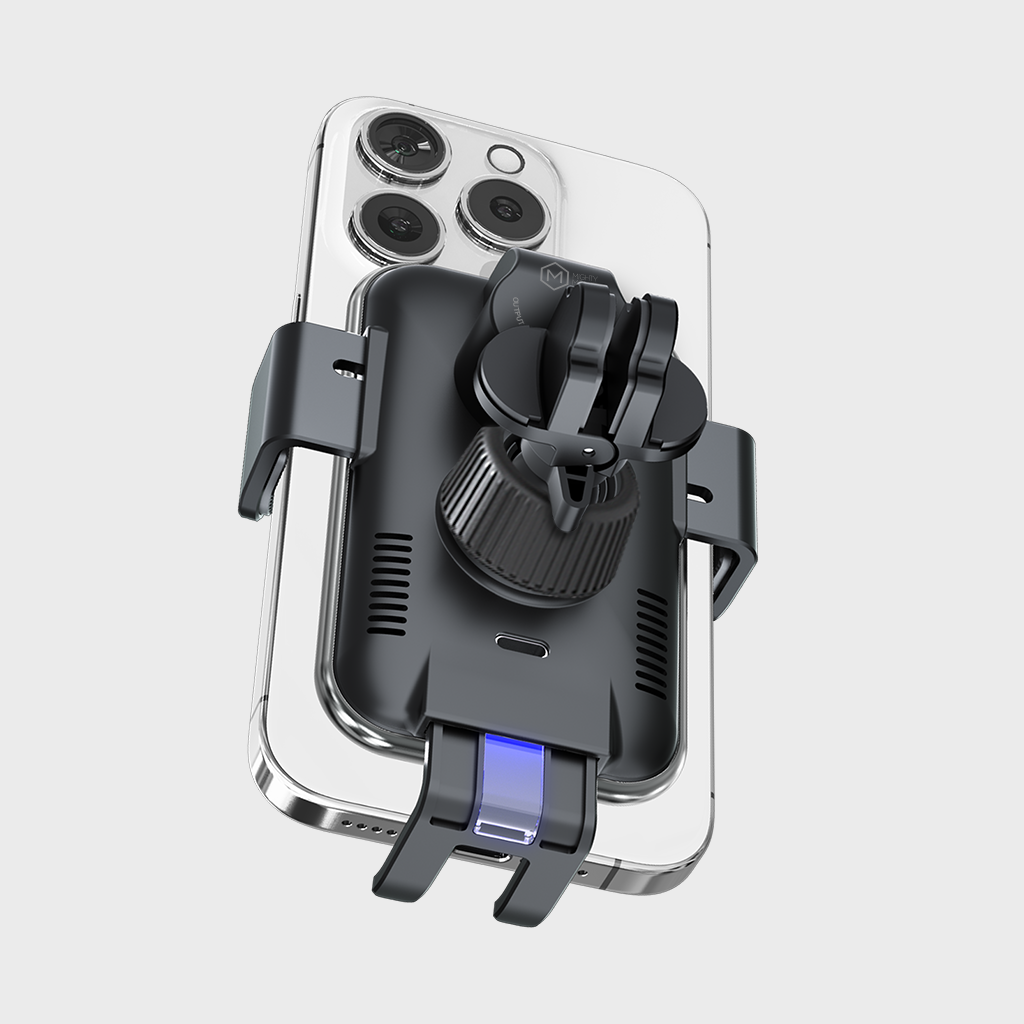 Auto Grip Qi Wireless Car Charger – 15W Vent Clip Auto-Clamp + Built-In Fan + 30W PD Adapter