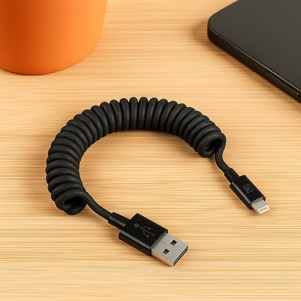 Caseco Road Ready Coil Cord (USB-A to Lightning)