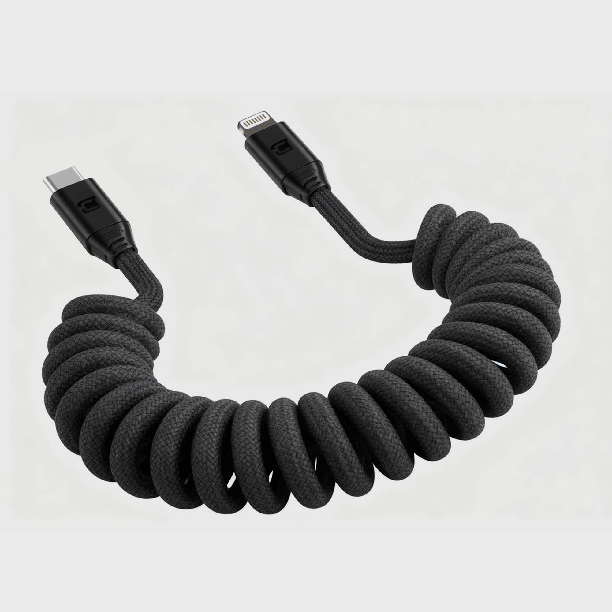 Caseco Road Ready Coil Cord (USB-C to Lightning)