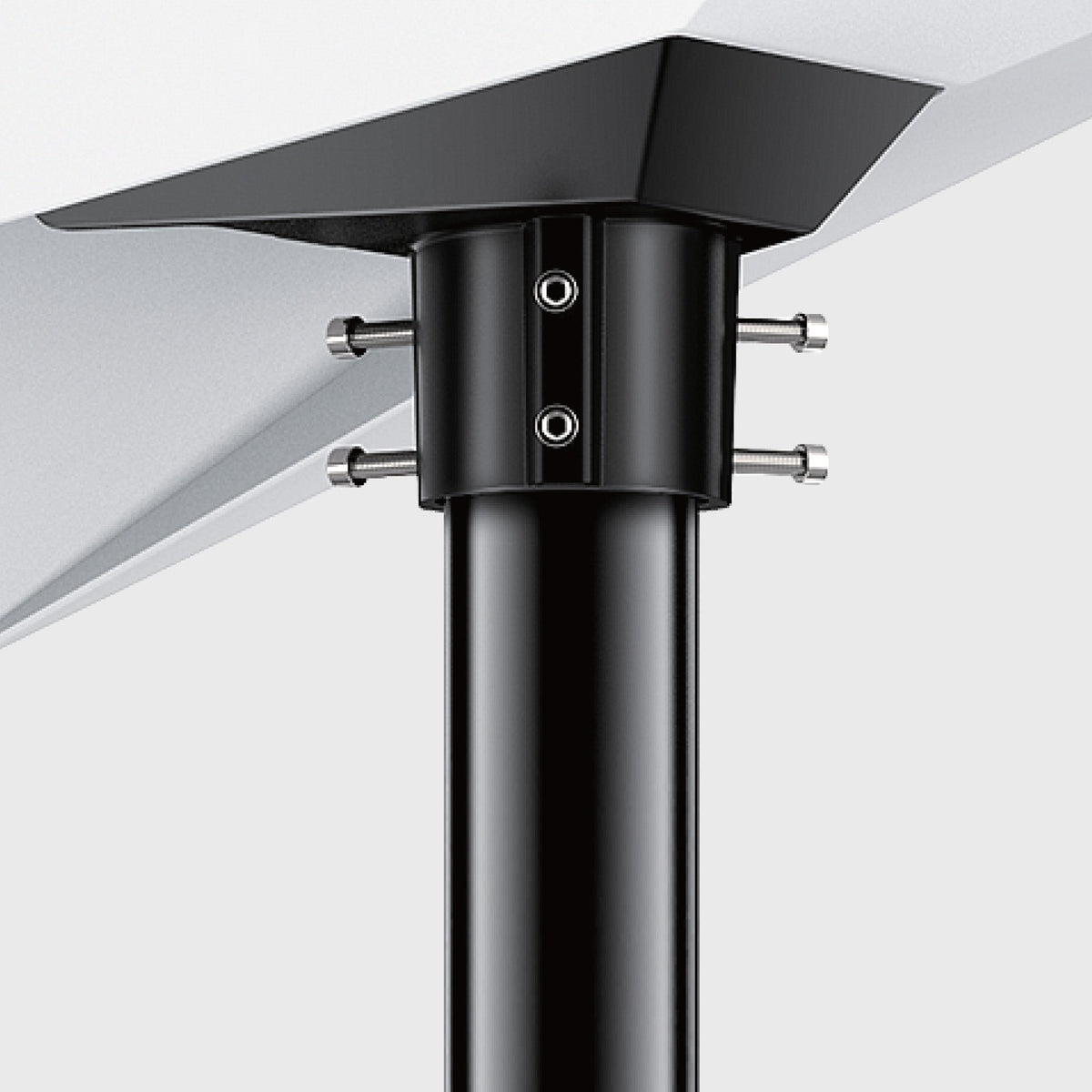 Black Starlink Gen 3 / Gen 4 roof mount kit with metal pipe and adjustable brackets for outdoor satellite dish installation