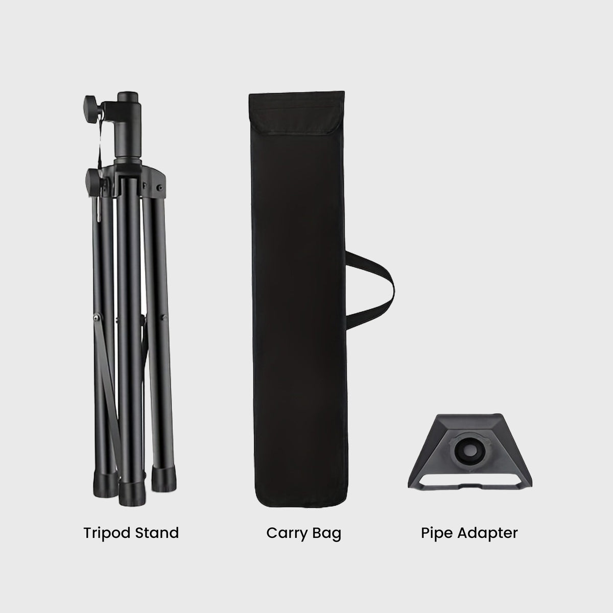 Black adjustable tripod mount for Starlink Gen 3 / Gen 4 with telescoping legs and mounting head, designed for outdoor satellite installation - SKU: M9590-C3