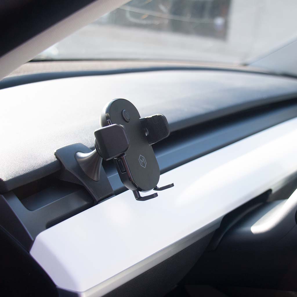 Tesla Phone Mount for Model 3 & Y – Grip Cradle Holder 360° Rotation No Adhesives
