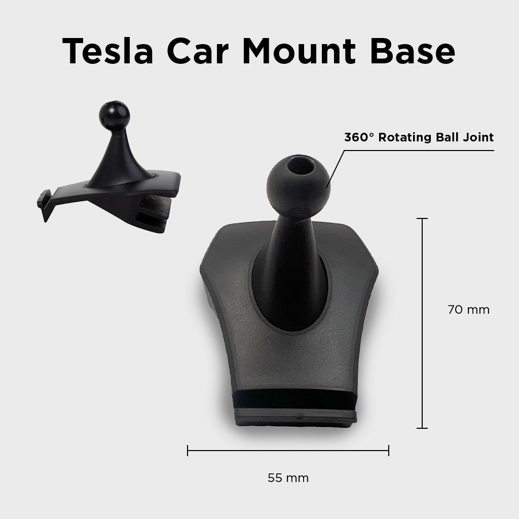 Tesla Phone Mount for Model 3 & Y – Grip Cradle Holder 360° Rotation No Adhesives