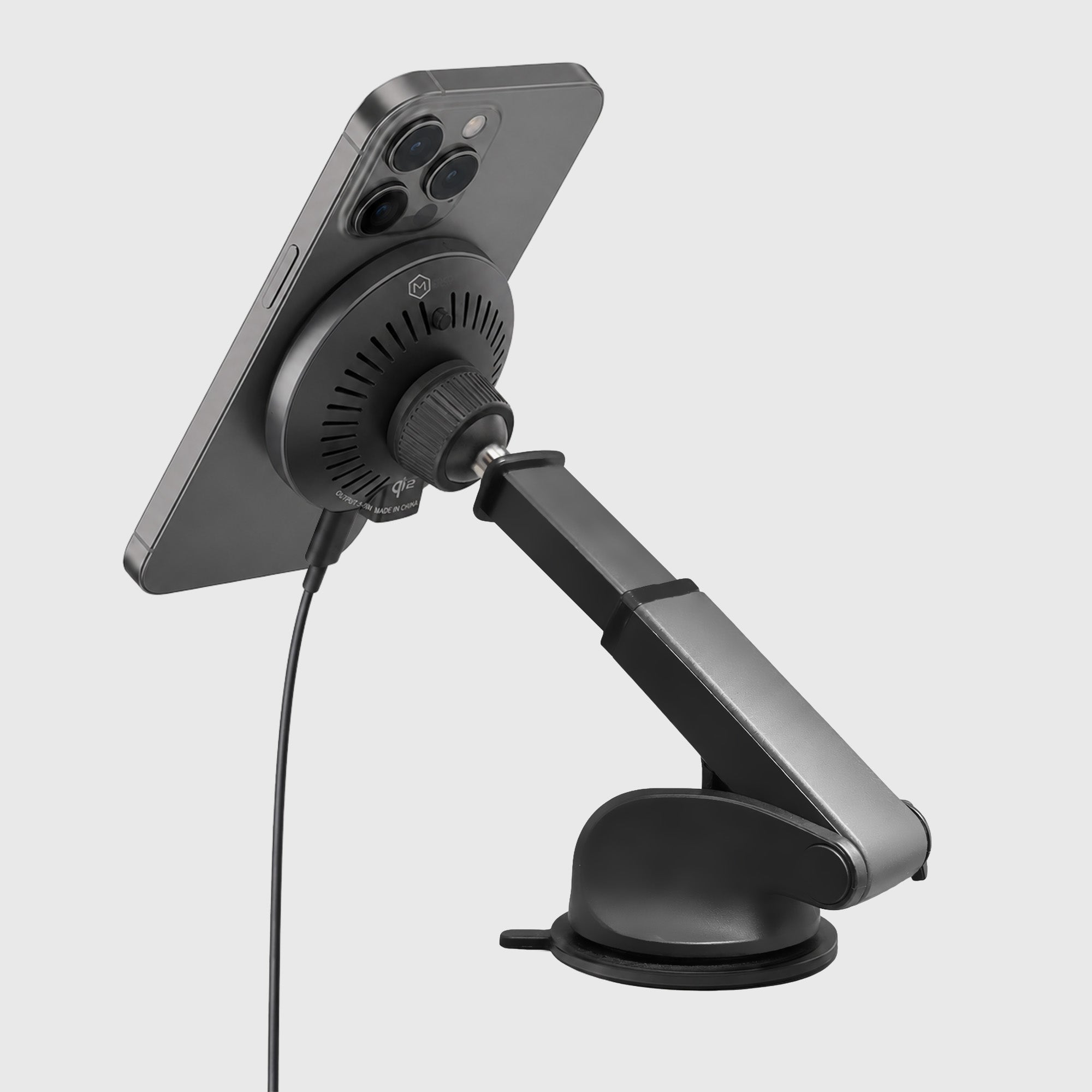 MagSwitch Qi2 Wireless Charger Telescopic Suction Phone Mount for iPhone and Android
