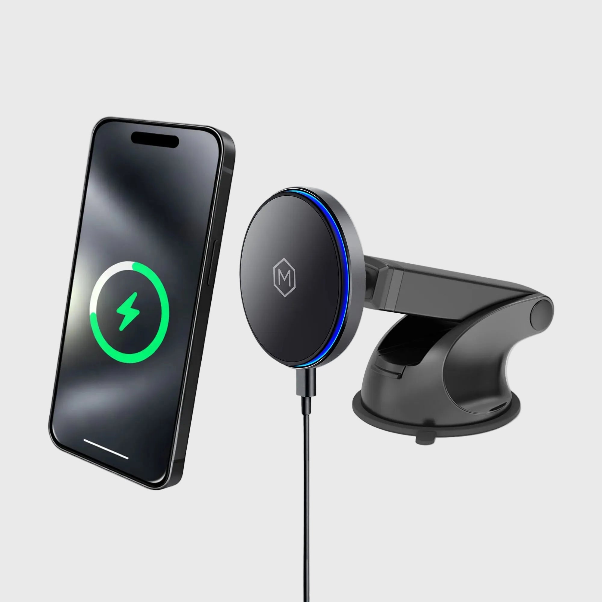 Mag Switch Qi2 Wireless Charger & Telescopic Suction Cup Mount