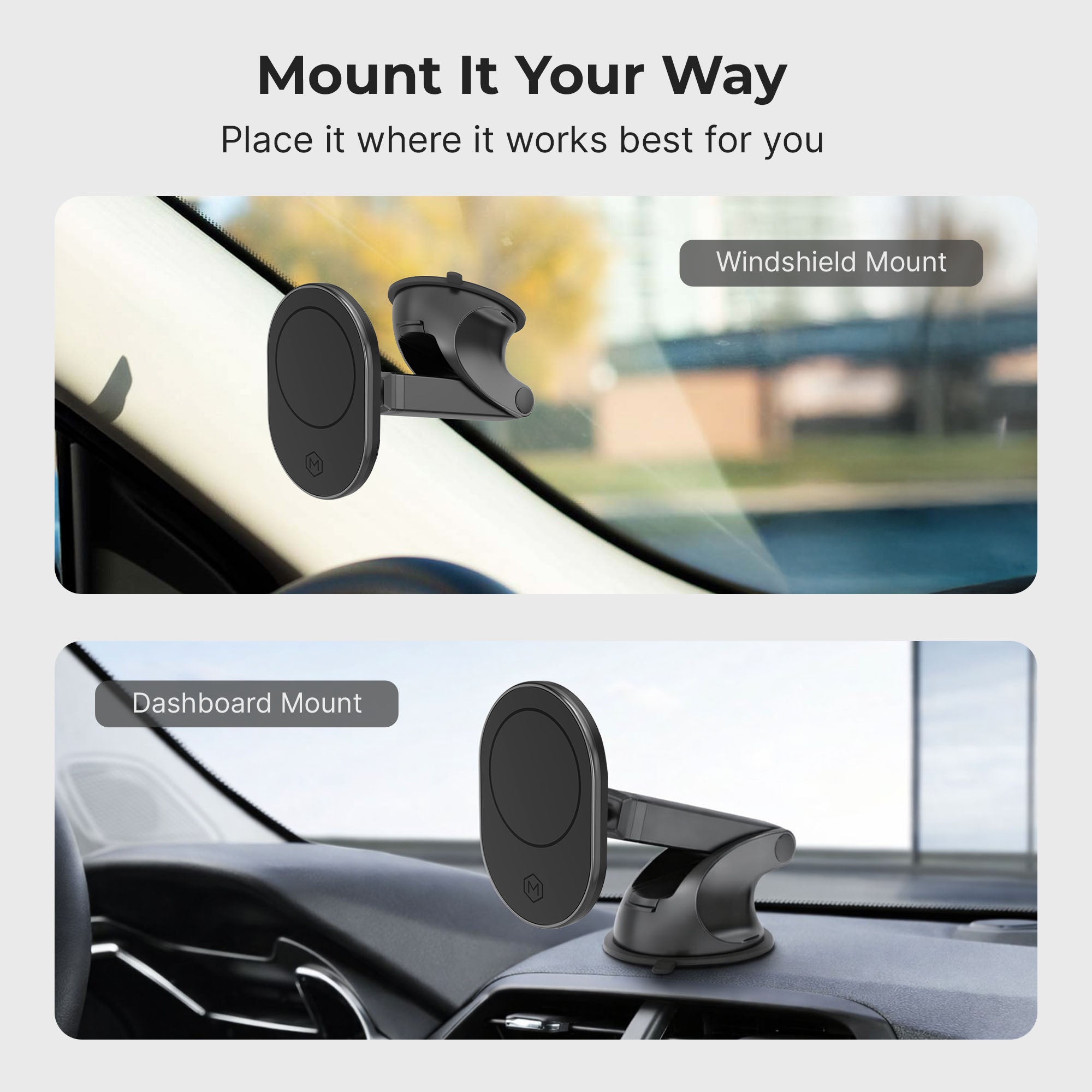 MagSafe Magnetic Car Dash Phone Mount For iPhone and Android