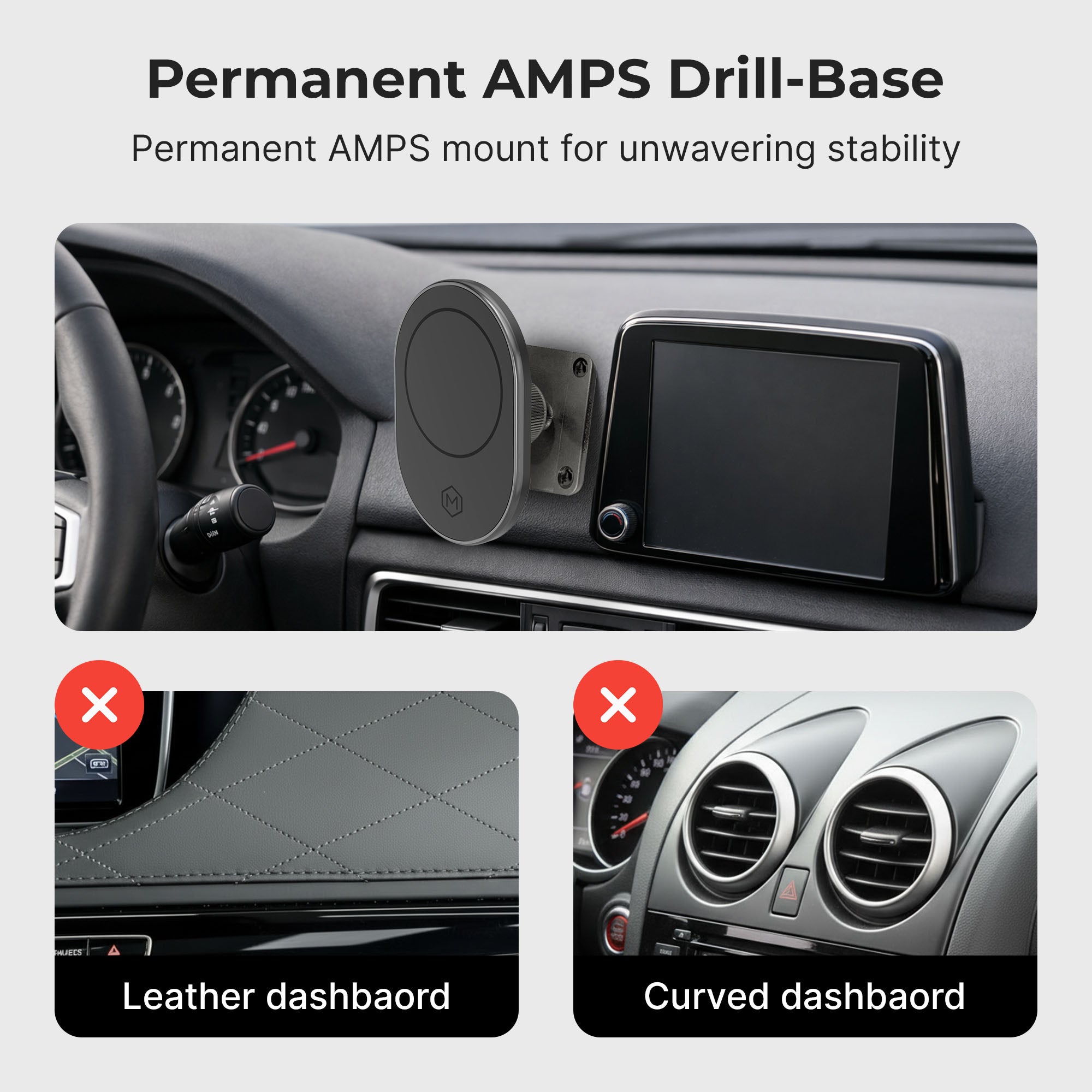 MagSafe Drill Base Mount AMPS Plate for iPhone and Android