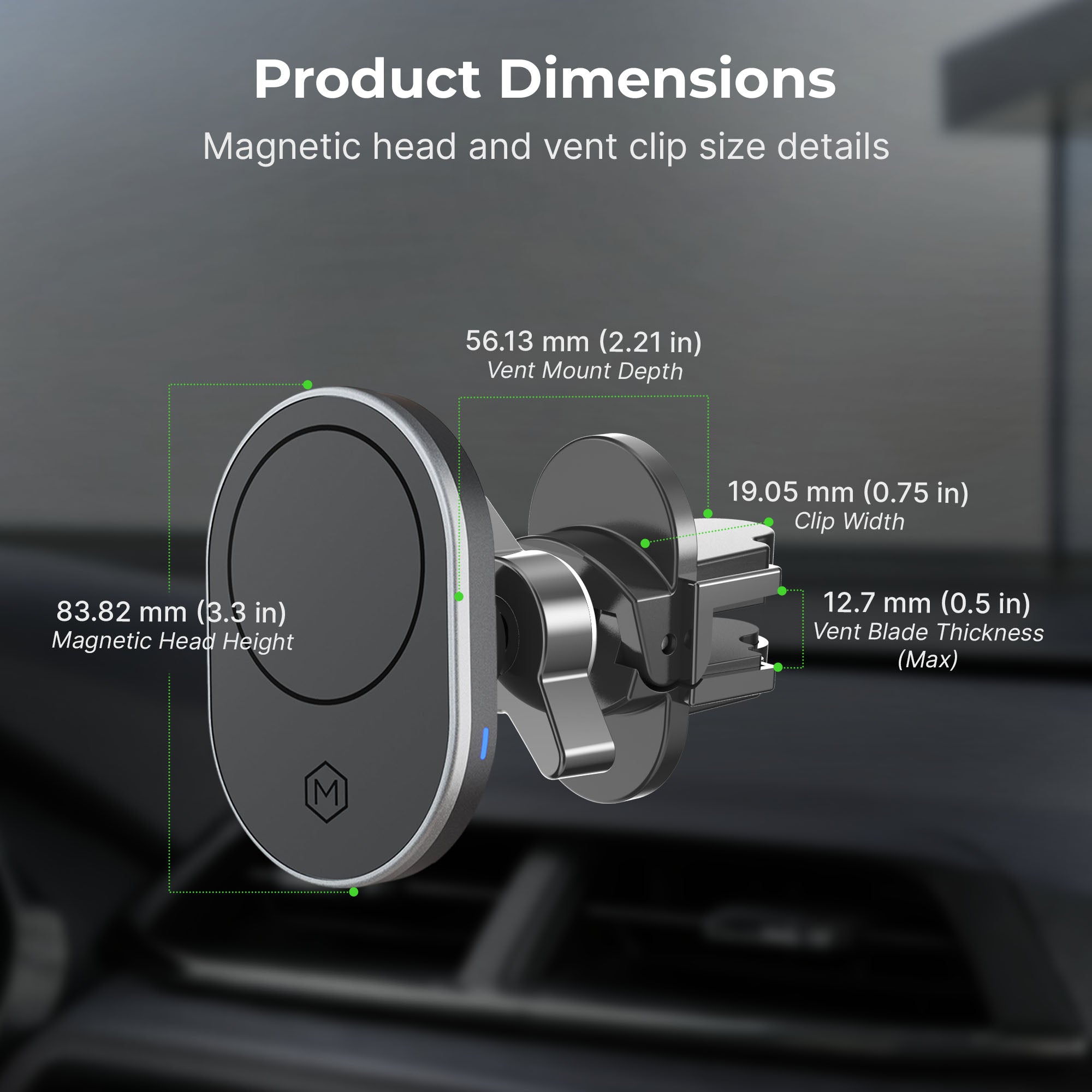 MagSafe Wireless Car Charger Air Vent Mount (Version 2.0)