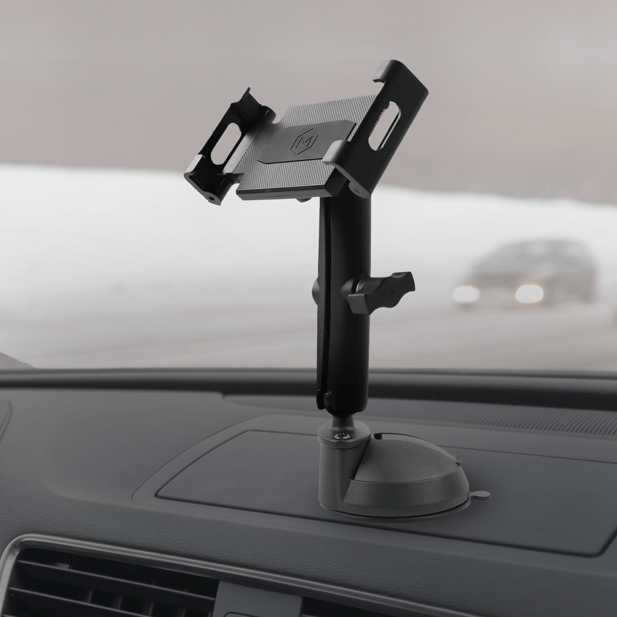 Single Suction Cup iPad & Tablet Mount – Adjustable Arm 6.25”–13” Devices 360° Rotation