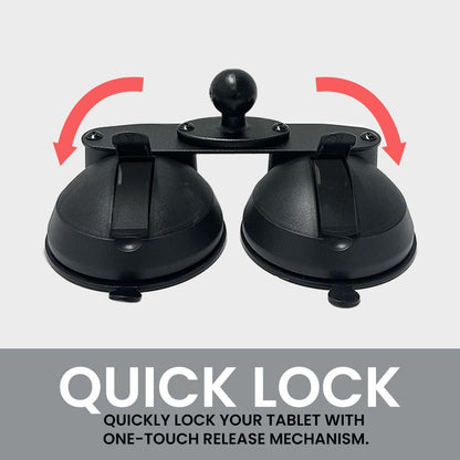 Quick Lock Dual Suction Cup Tablet Holder