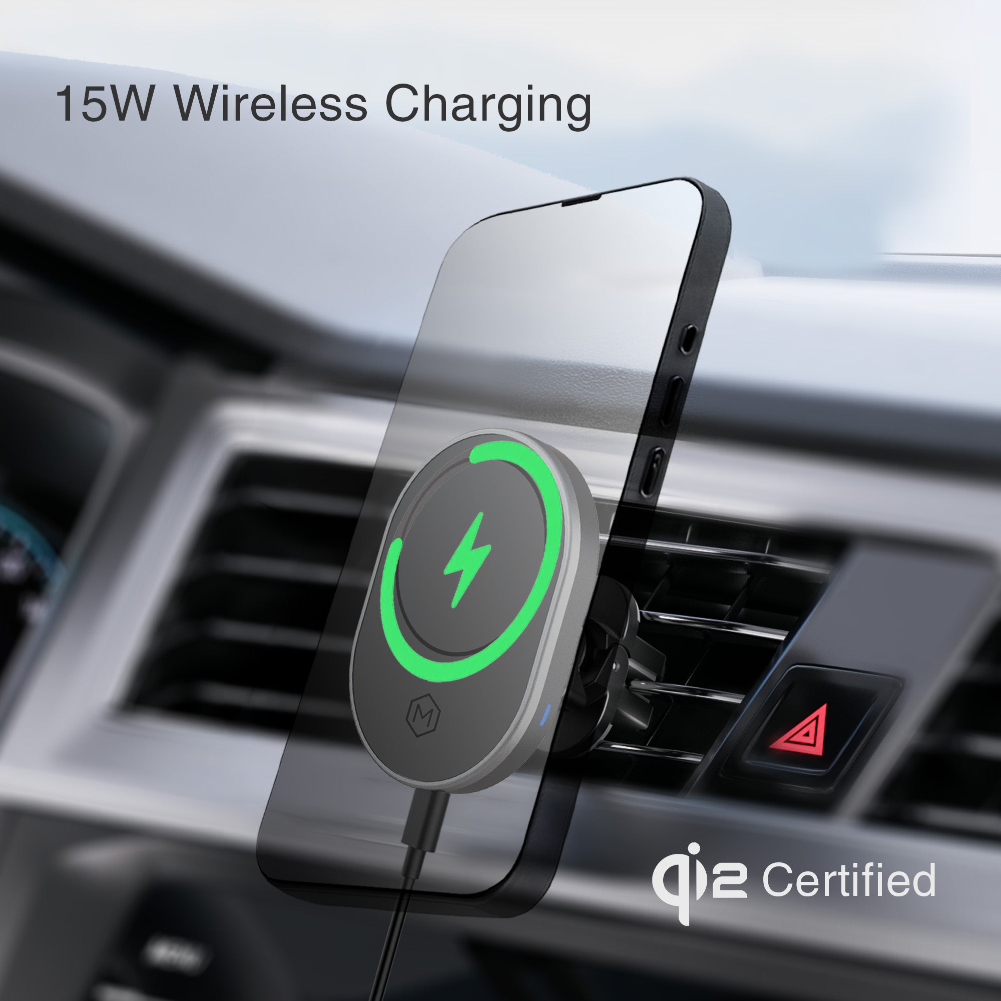 MagSafe Wireless Car Charger Air Vent Phone Mount