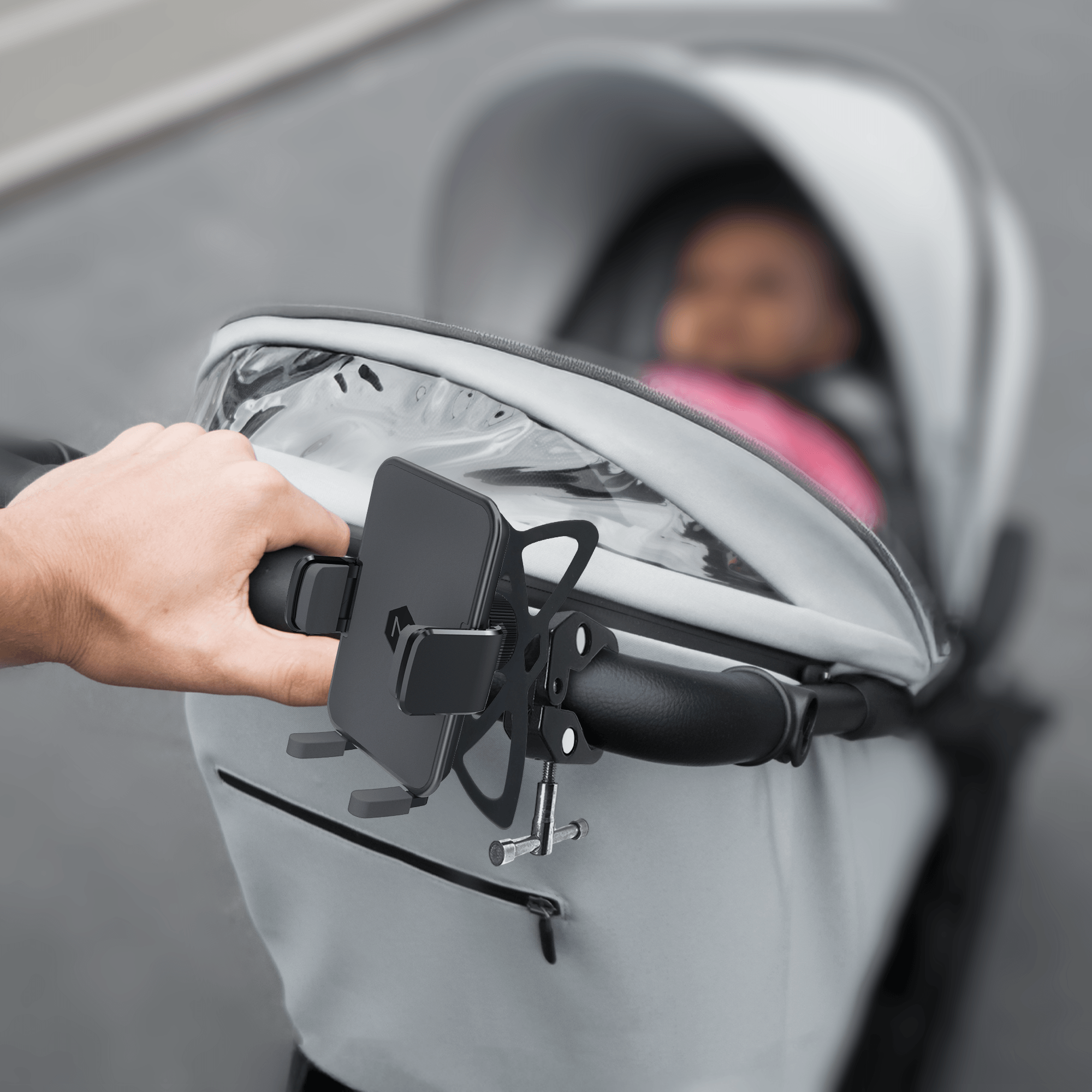 Simpl Cradle Clamp Stroller Phone Mount for iPhone & Android – Mighty Mount