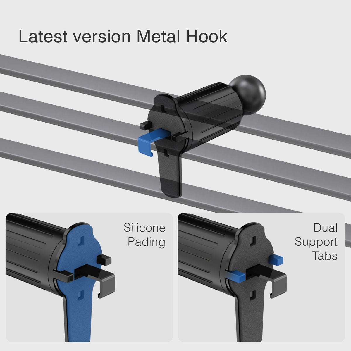 Auto Grip Metal Hook Wireless Car Charger
