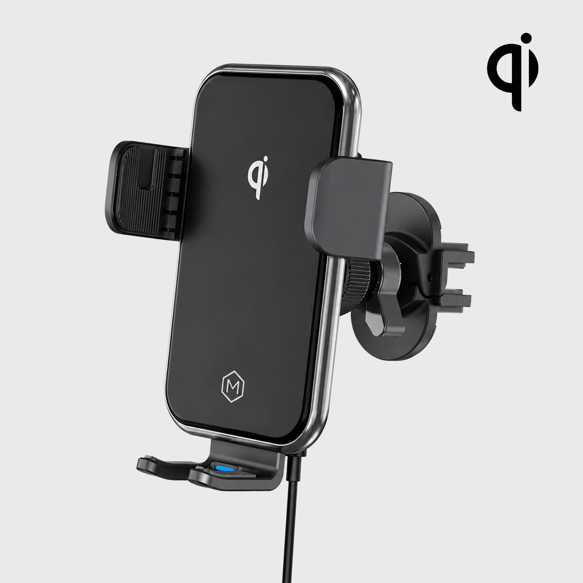 Auto Grip Wireless Car Charger Phone Mount Qi Certified Multi-Angle Suction Cup Auto-Clamp for iPhone and Android