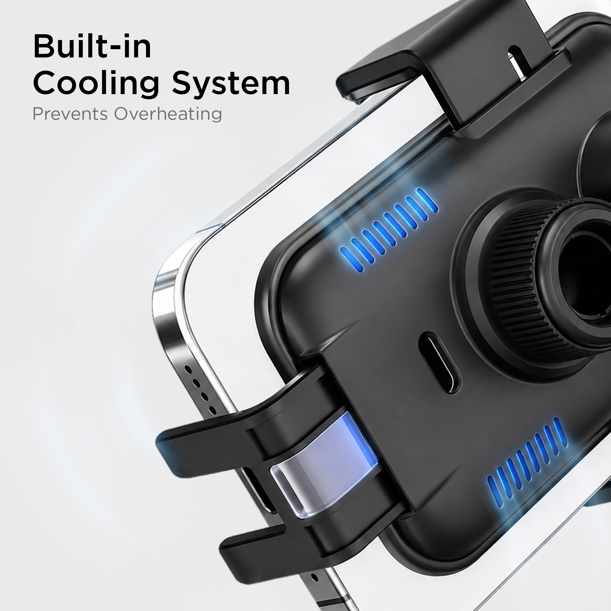 Auto Grip Wireless Car Charger Phone Mount Qi Certified Multi-Angle Suction Cup Auto-Clamp for iPhone and Android