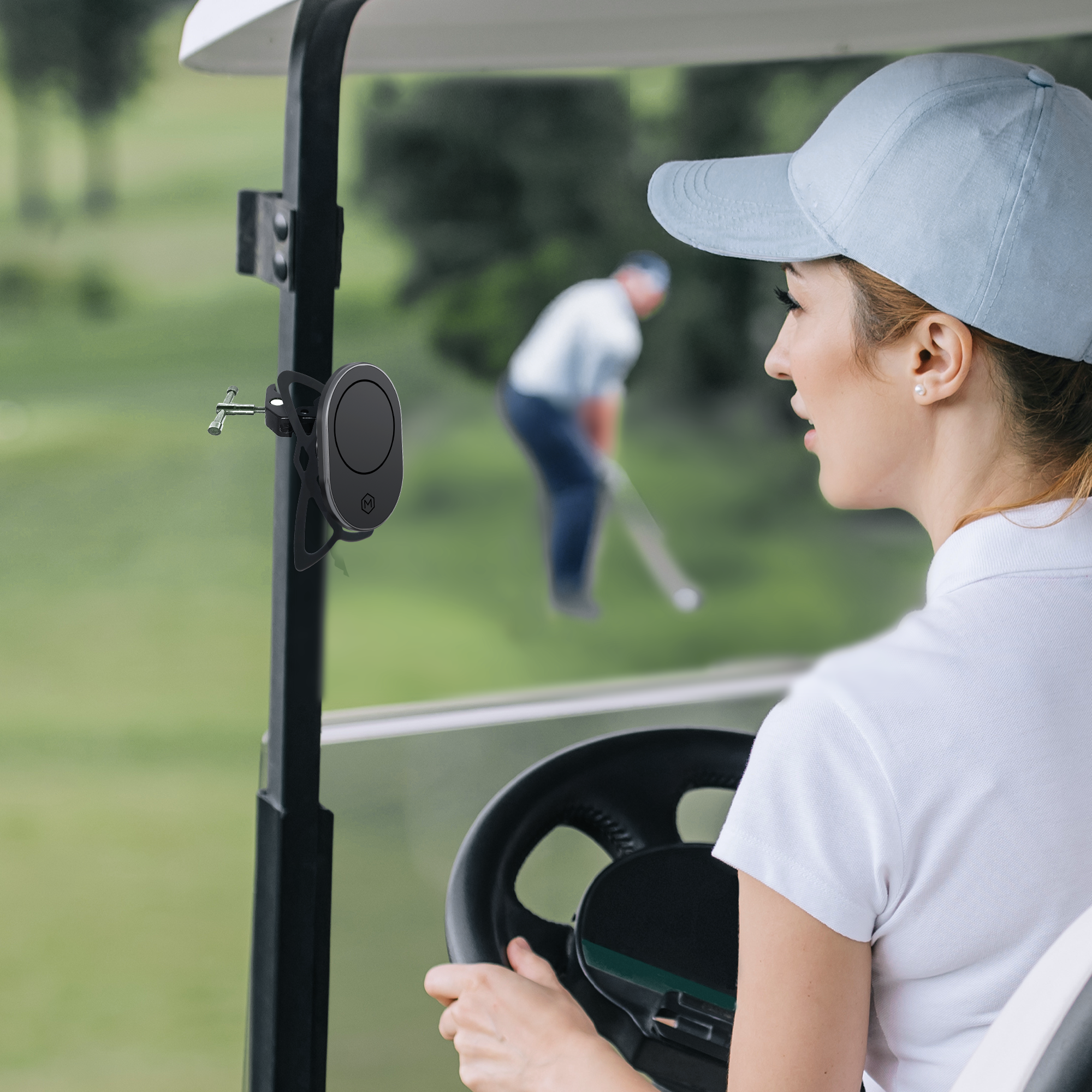 MagSafe Golf Cart Clamp Phone Mount for iPhone & Android