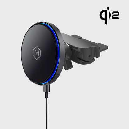 MagSwitch Qi2 Wireless Charger CD Slot Phone Mount