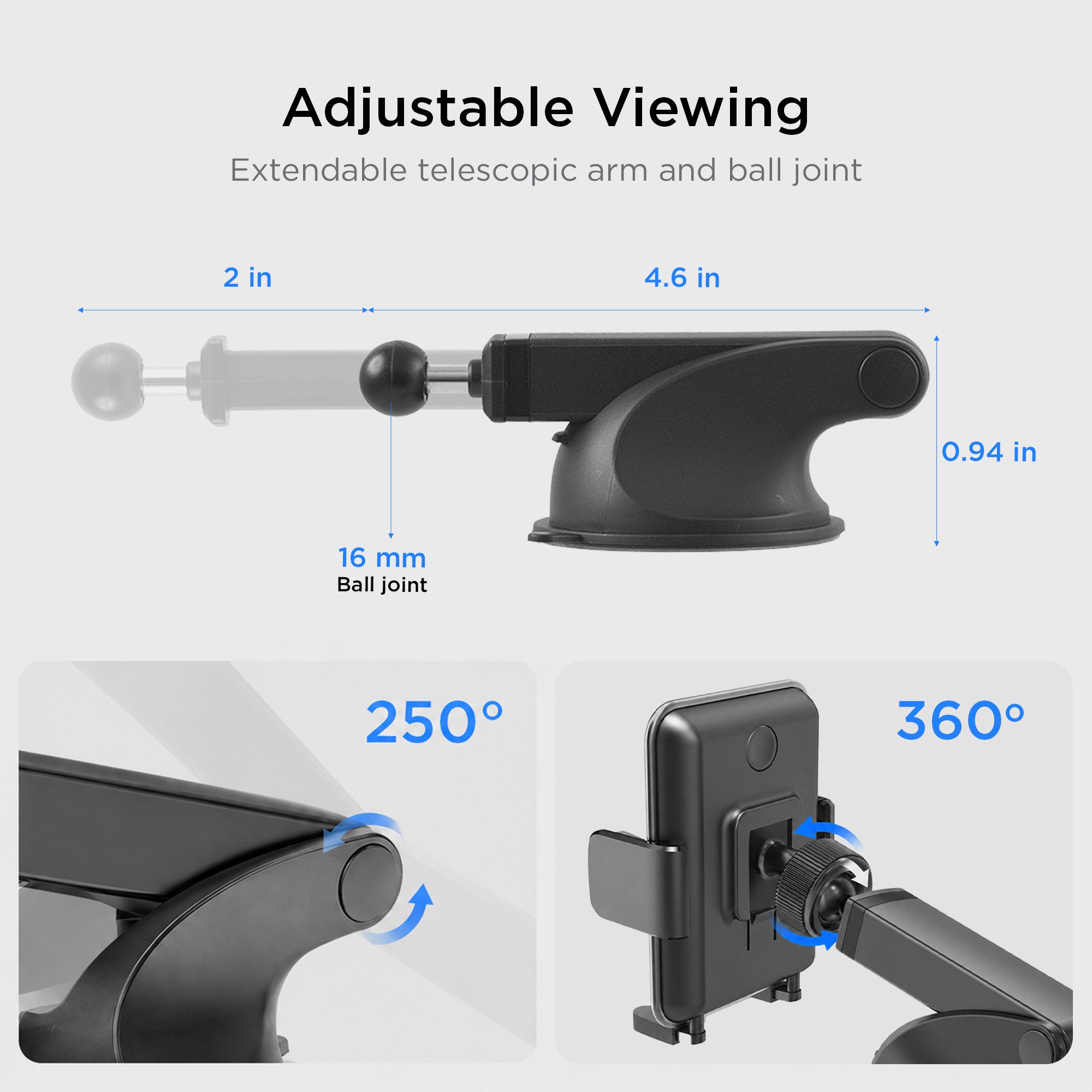 Simpl Cradle Dash Phone Mount for iPhone & Android