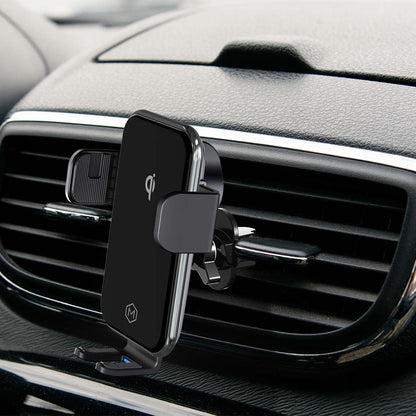 Auto Grip Qi Wireless Car Charger – 15W Vent Clip Auto-Clamp + Built-In Fan + 30W PD Adapter