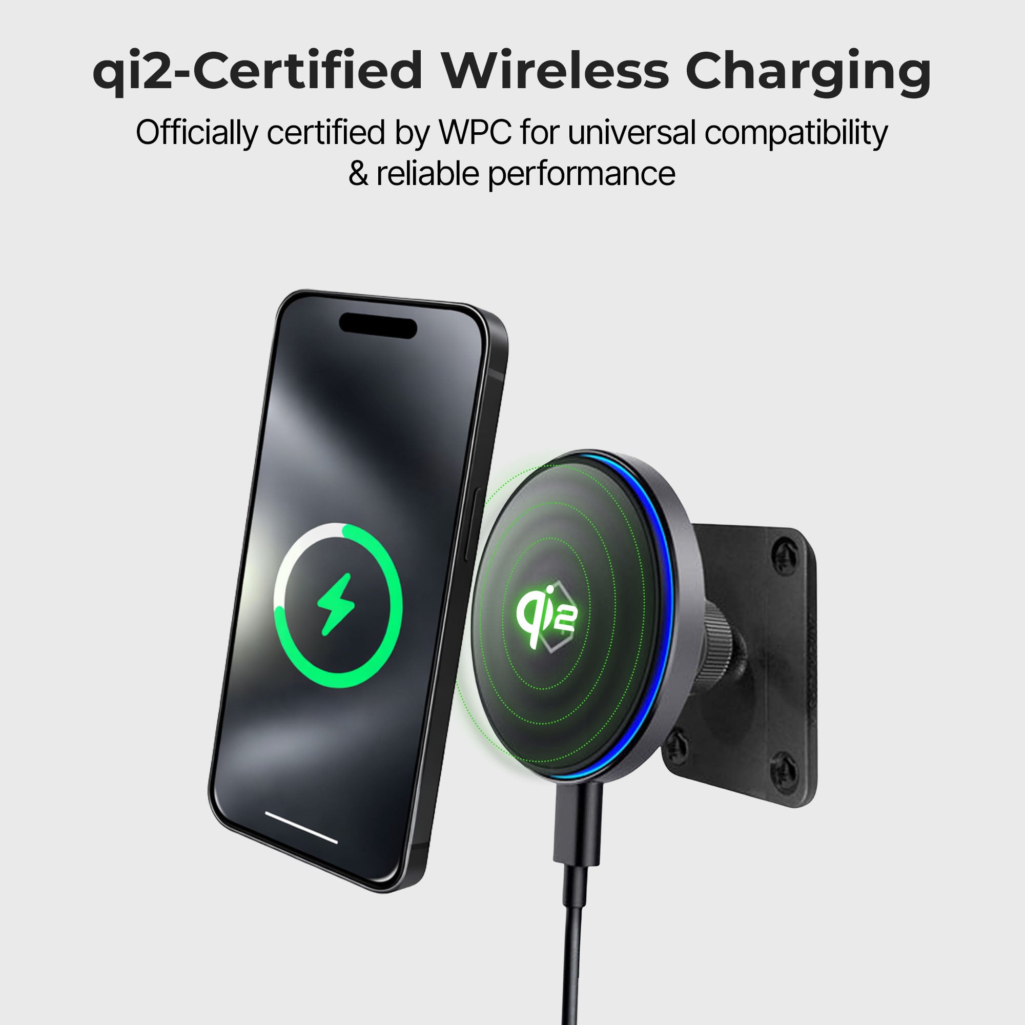 Mag Switch Qi2 Wireless Charger & AMPS Drill Mount