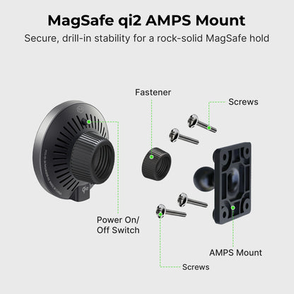 Mag Switch Qi2 Wireless Charger & AMPS Drill Mount