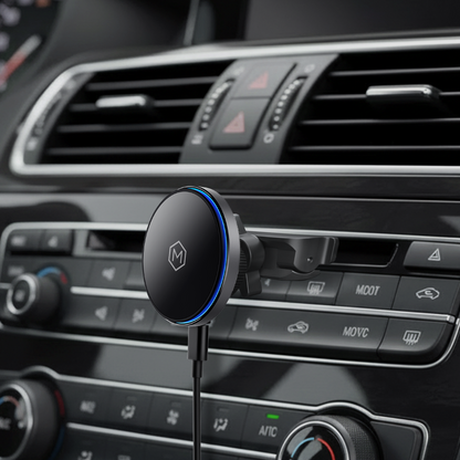 MagSwitch Qi2 Wireless Charger – CD Slot Mount 15W Fast Charging N52 Magnets for iPhone 12–17