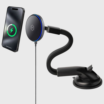 Mag Switch Qi2 Wireless Charger – Flexible Gooseneck Mount MagSafe-Compatible Holder