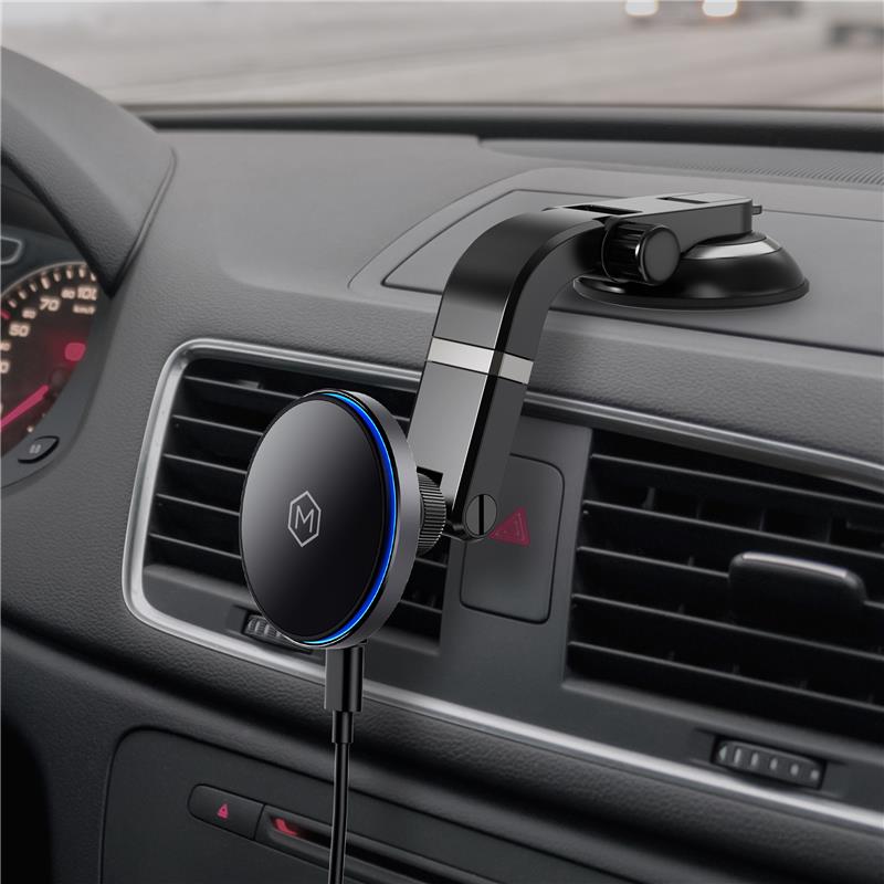 Mag Switch Qi2 Wireless Charger – Multi-Angle Suction Car Mount for iPhone 12–17